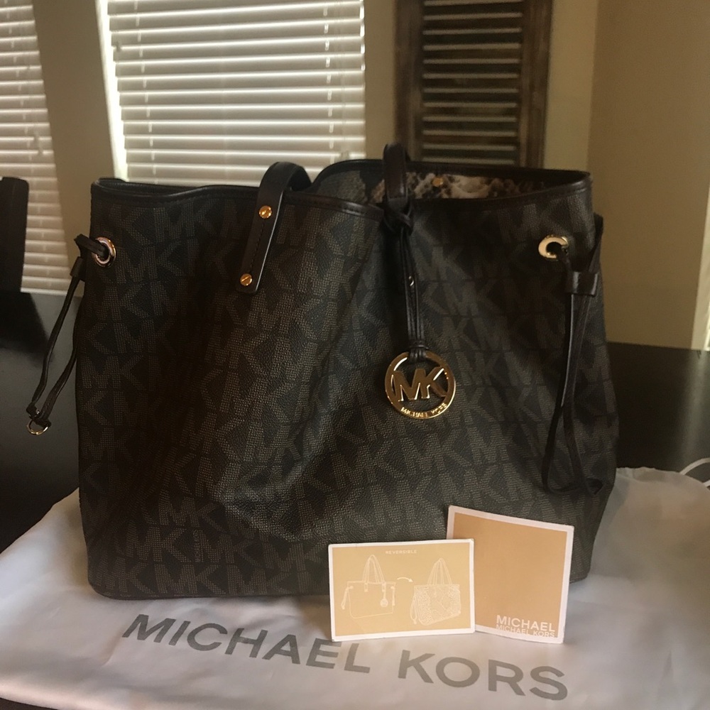 Michael Kors REVERSIBLE Signature Python Tote